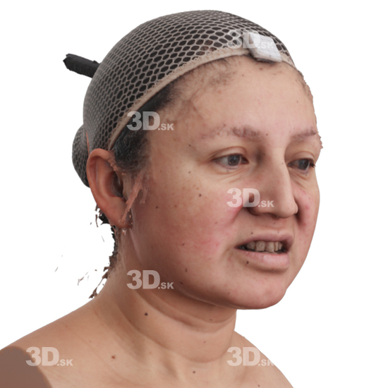 Head Woman 3D Phonemes And Emotions Hispanic