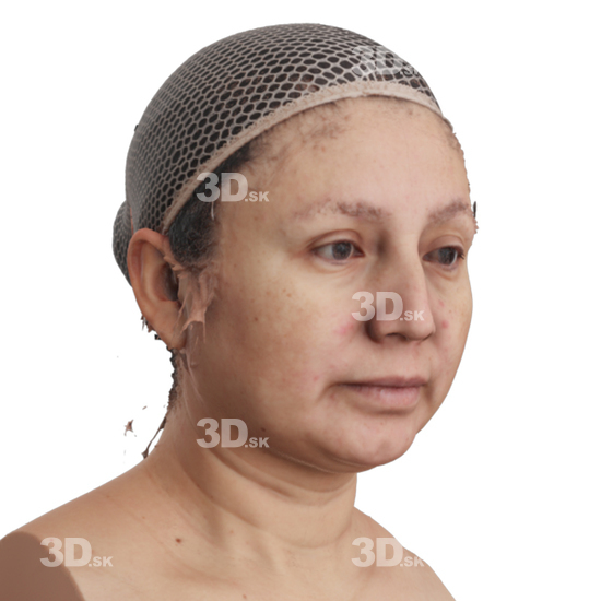 Head Woman 3D Phonemes And Emotions Hispanic