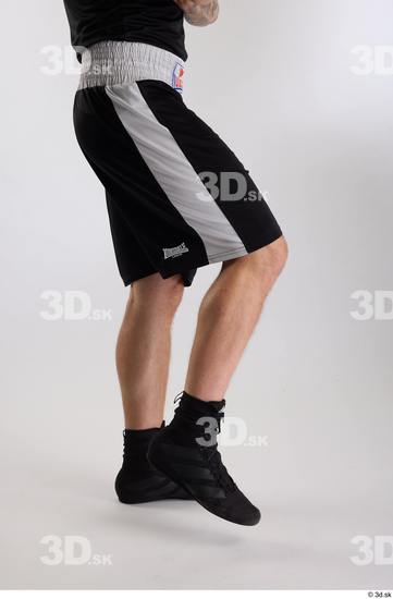 Leg Man White Sports Shorts Slim Studio photo references