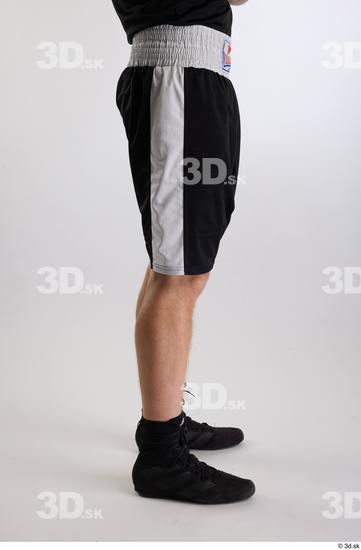 Leg Man White Sports Shorts Slim Studio photo references