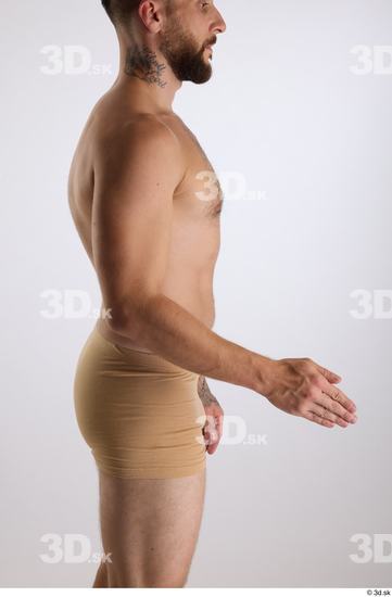 Arm Man White Nude Slim Studio photo references