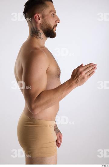 Arm Man White Nude Slim Studio photo references