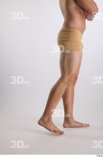 Leg Man White Underwear Slim Studio photo references