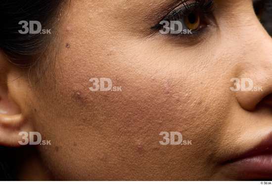 Face Woman White Slim Face Skin Textures