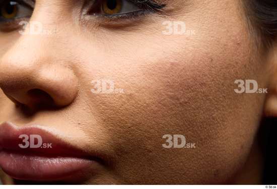 Face Woman White Slim Face Skin Textures