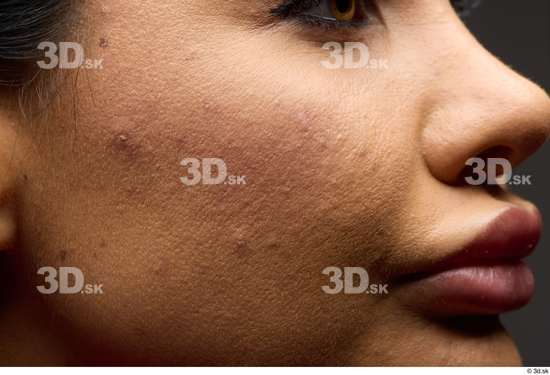 Face Woman White Slim Face Skin Textures