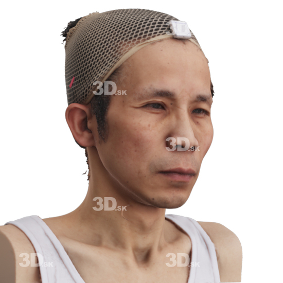 Head Man Asian 3D Phonemes And Emotions