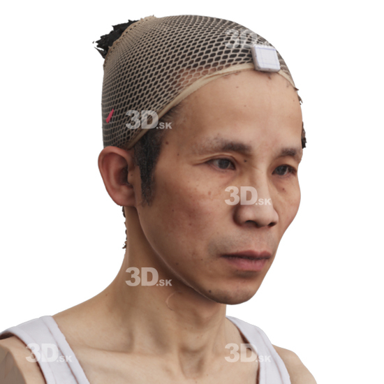 Head Man Asian 3D Phonemes And Emotions