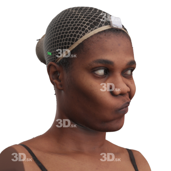 Head Woman Black 3D Phonemes And Emotions