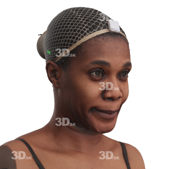 Head Woman Black 3D Phonemes And Emotions