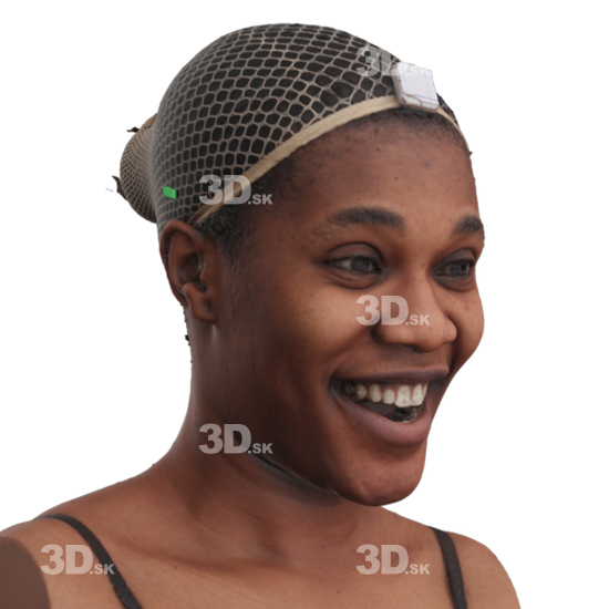 Head Woman Black 3D Phonemes And Emotions