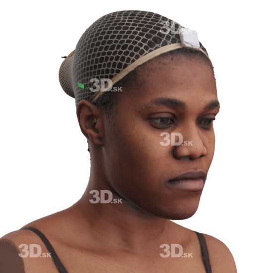 Head Woman Black 3D Phonemes And Emotions