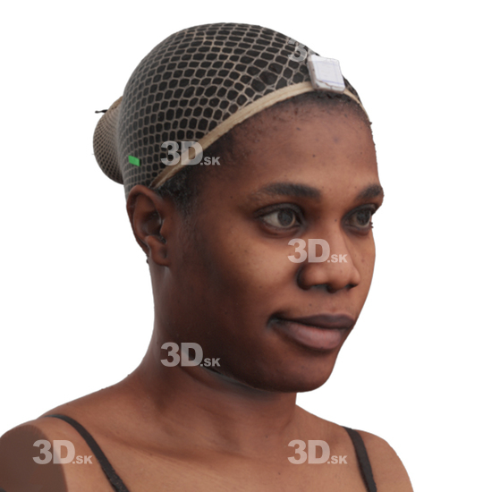 Head Woman Black 3D Phonemes And Emotions