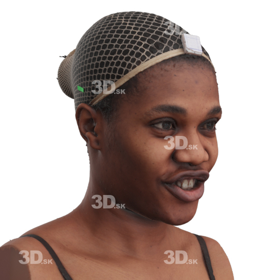 Head Woman Black 3D Phonemes And Emotions