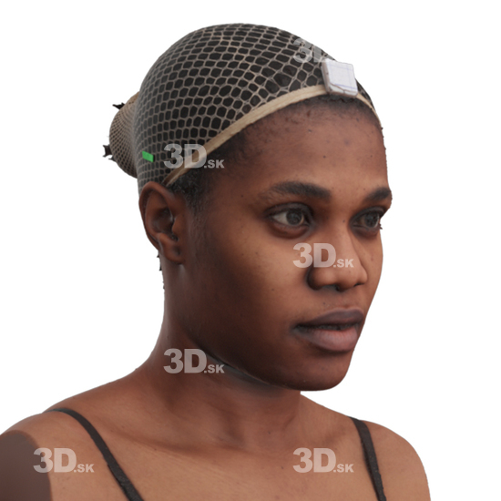 Head Woman Black 3D Phonemes And Emotions