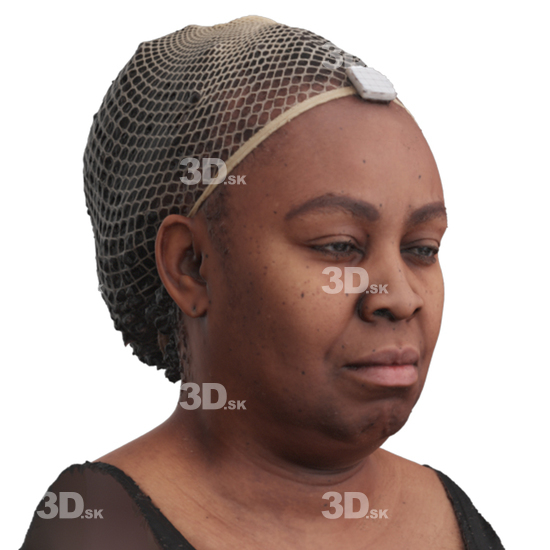 Head Woman Black 3D Phonemes And Emotions