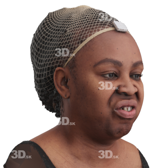 Head Woman Black 3D Phonemes And Emotions