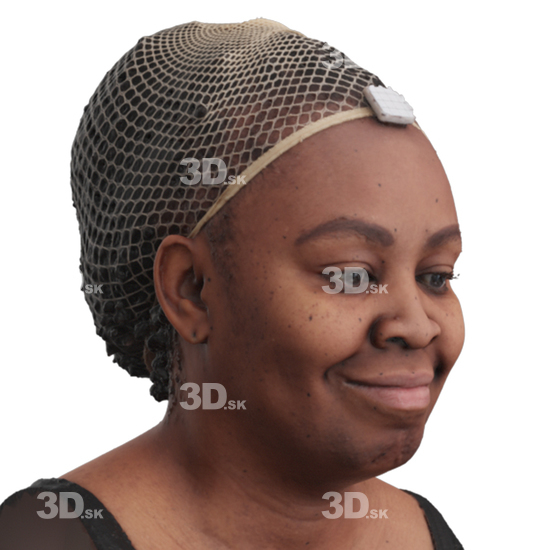 Head Woman Black 3D Phonemes And Emotions