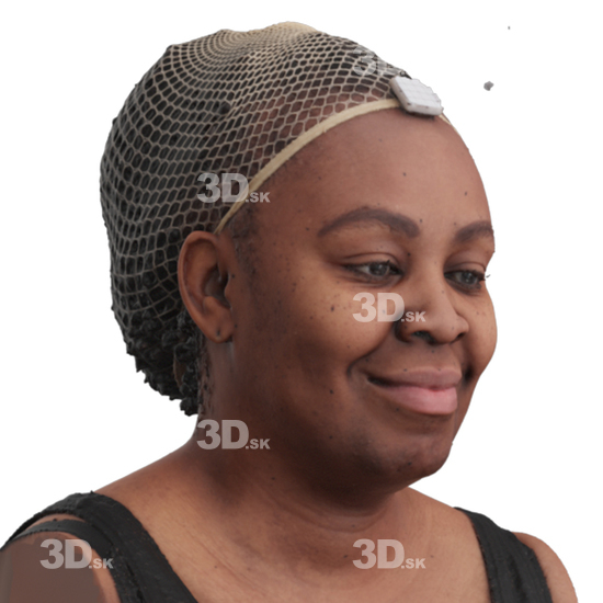 Head Woman Black 3D Phonemes And Emotions