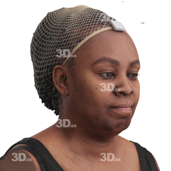 Head Woman Black 3D Phonemes And Emotions