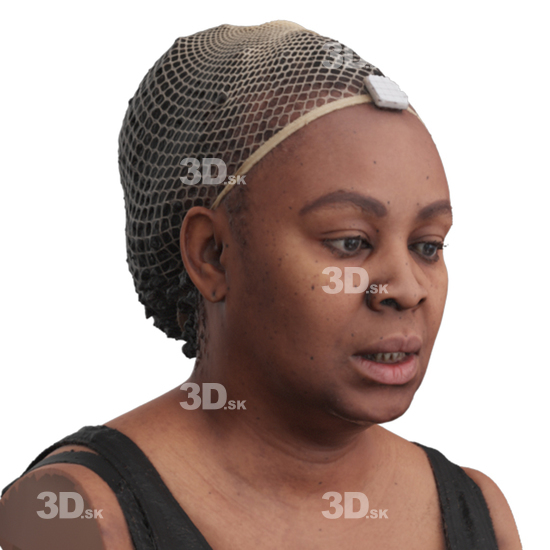 Head Woman Black 3D Phonemes And Emotions