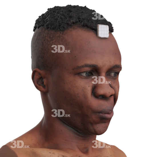 Head Man Black 3D Phonemes And Emotions