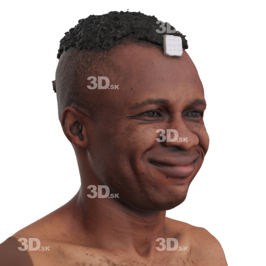 Head Man Black 3D Phonemes And Emotions