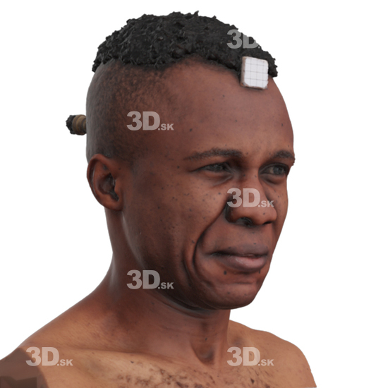 Head Man Black 3D Phonemes And Emotions