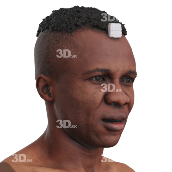 Head Man Black 3D Phonemes And Emotions