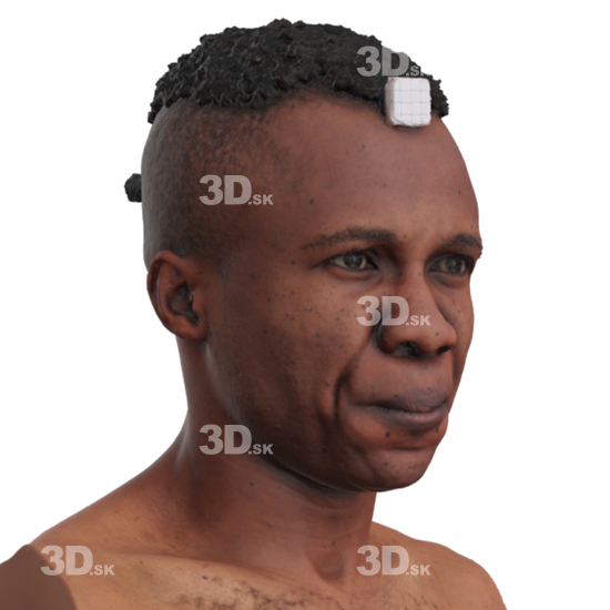 Head Man Black 3D Phonemes And Emotions