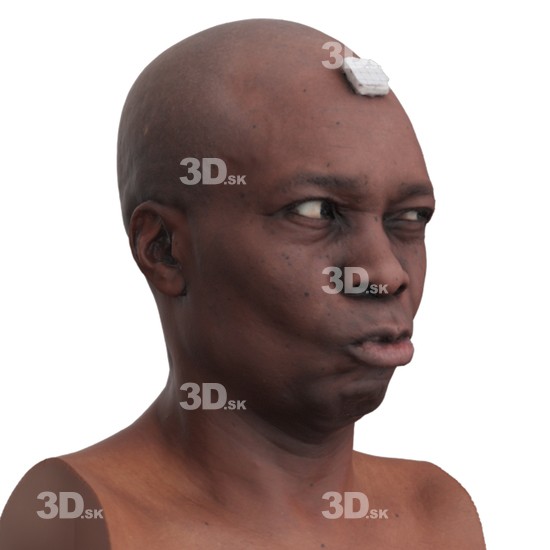 Head Man Black 3D Phonemes And Emotions