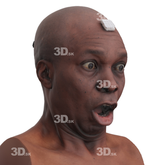 Head Man Black 3D Phonemes And Emotions