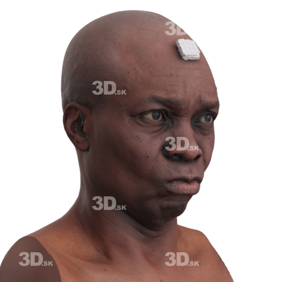 Head Man Black 3D Phonemes And Emotions