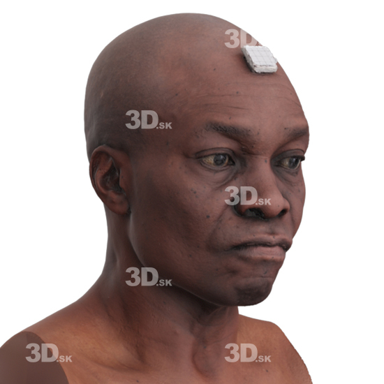 Head Man Black 3D Phonemes And Emotions