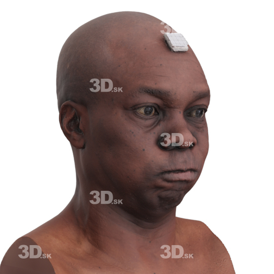 Head Man Black 3D Phonemes And Emotions