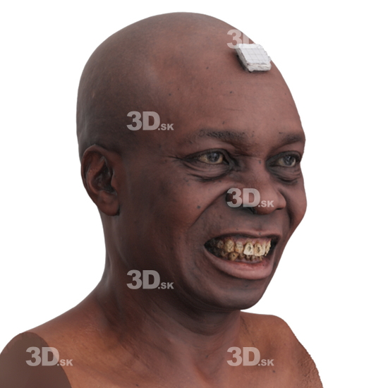 Head Man Black 3D Phonemes And Emotions