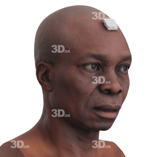 Head Man Black 3D Phonemes And Emotions