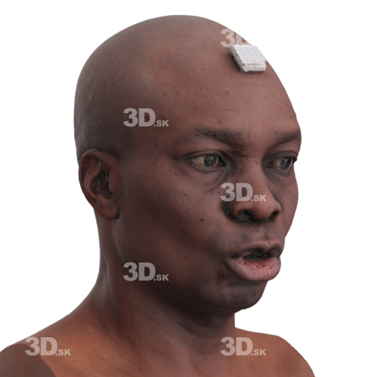 Head Man Black 3D Phonemes And Emotions