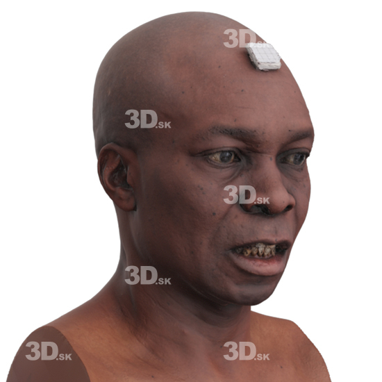 Head Man Black 3D Phonemes And Emotions