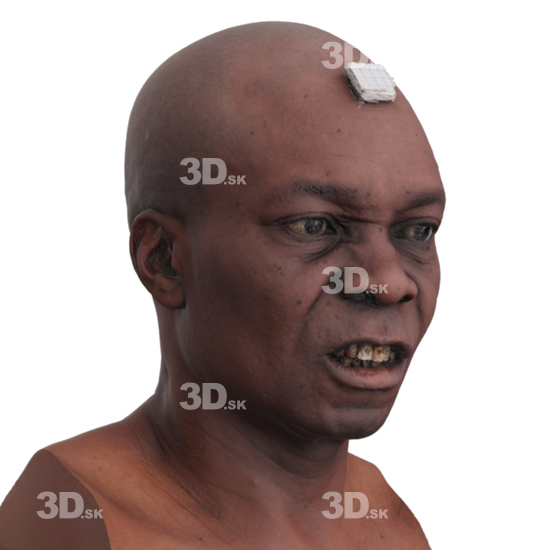 Head Man Black 3D Phonemes And Emotions