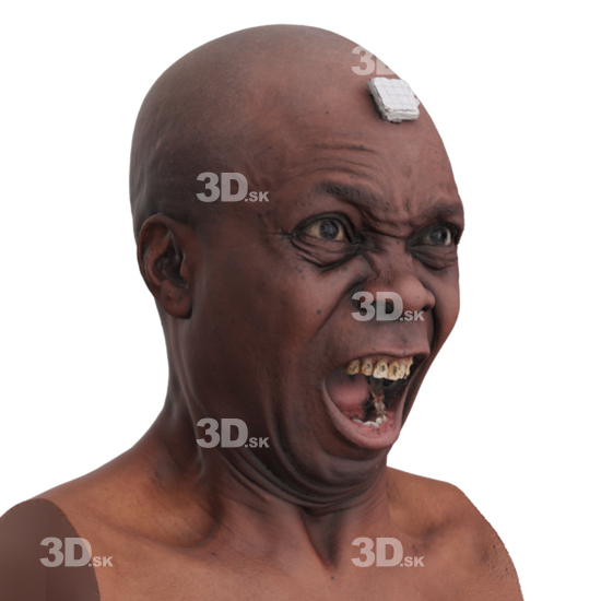 Head Man Black 3D Phonemes And Emotions