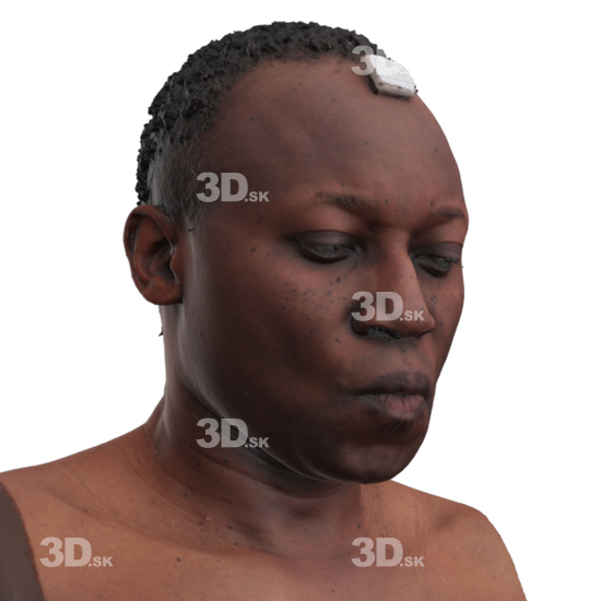 Head Man Black 3D Phonemes And Emotions