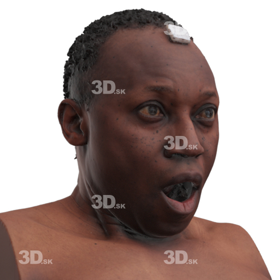 Head Man Black 3D Phonemes And Emotions