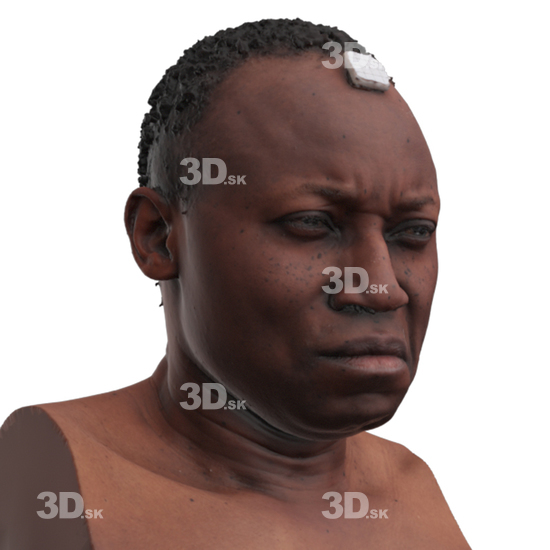 Head Man Black 3D Phonemes And Emotions