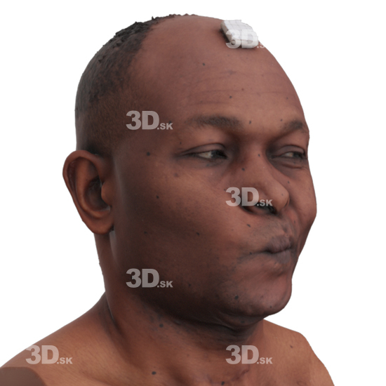 Head Man Black 3D Phonemes And Emotions