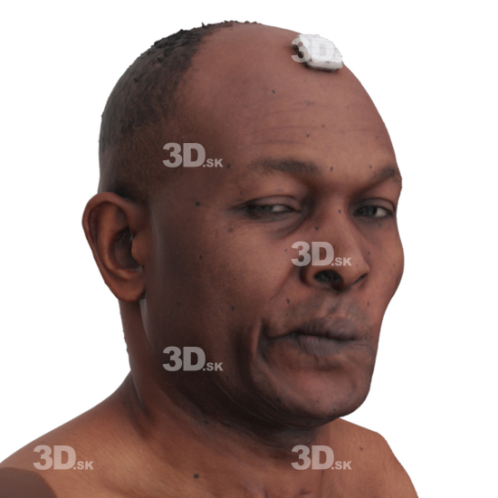 Head Man Black 3D Phonemes And Emotions