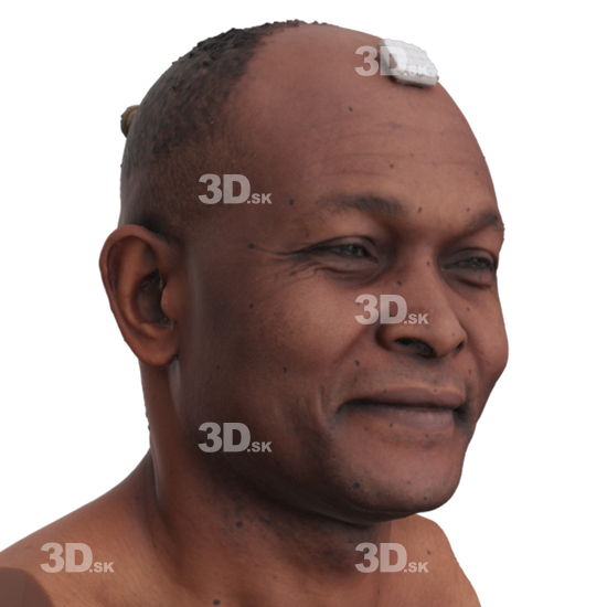 Head Man Black 3D Phonemes And Emotions