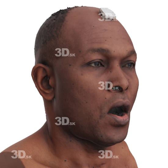 Head Man Black 3D Phonemes And Emotions