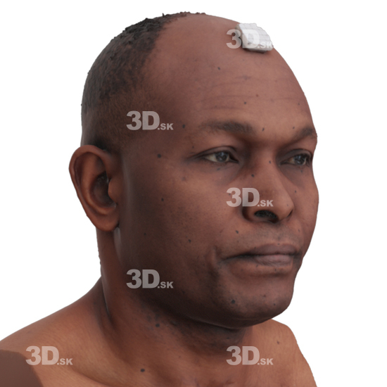 Head Man Black 3D Phonemes And Emotions