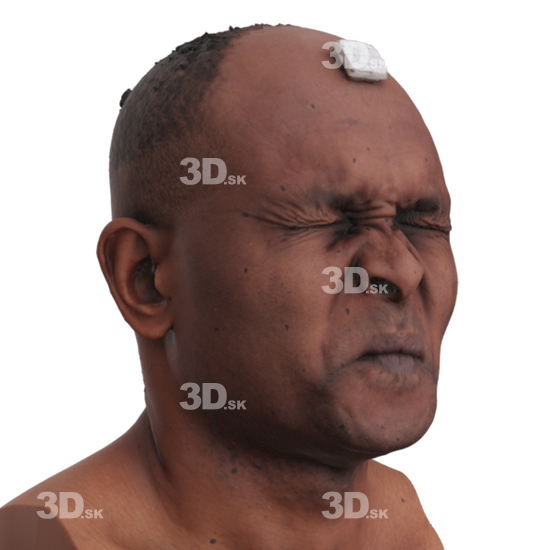 Head Man Black 3D Phonemes And Emotions